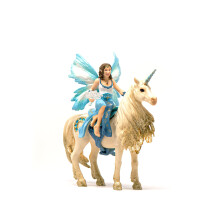 Schleich Bayala Mermaid Eyela Doll with Golden Unicorn 4pc. Figurine Playset - Featuring Bold and Glitter Details Highly Durable and Fun Imaginative