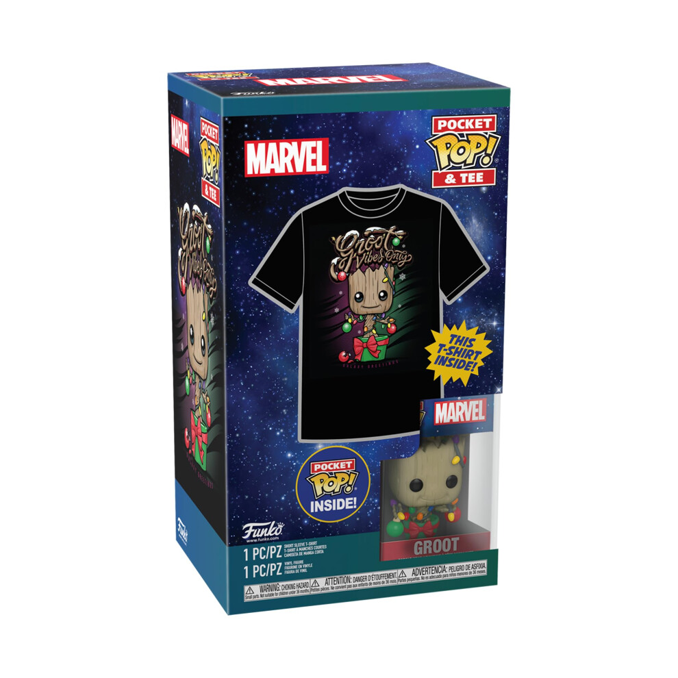 Funko Pocket Pop! & Tee: Guardians of The Galaxy - Holiday Groot - L