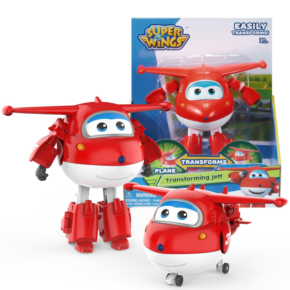 Super Wings Toys  Jett Transformer Toys 5 Inch  Airplane Toy for Kids