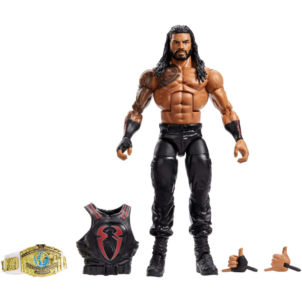 WWE MATTEL Roman Reigns Elite Collection Deluxe Action Figure with Rea