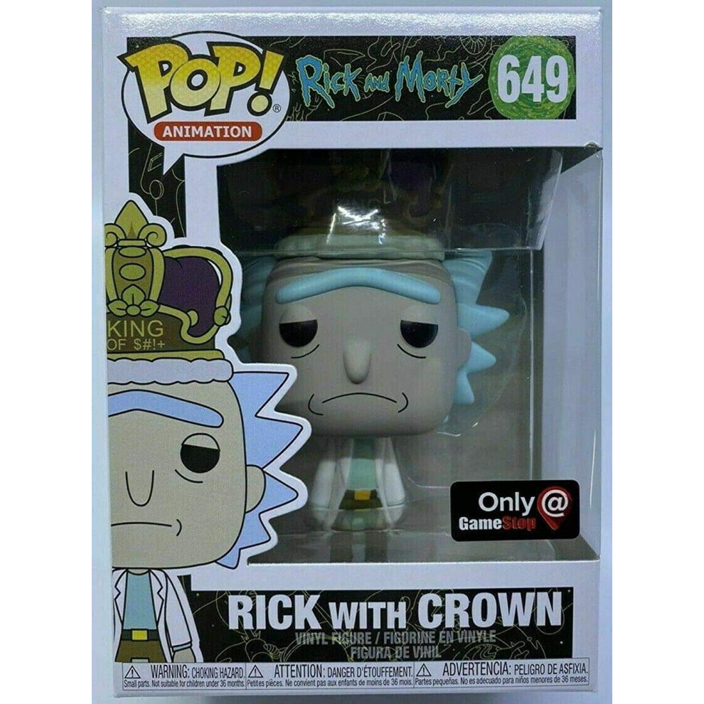 Funko Pop! Rick and Morty King Rick with Crown Standing Exclusive Viny