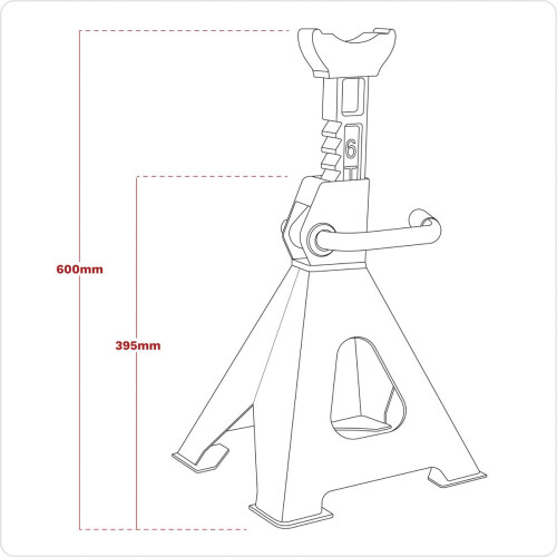 Sealey Sealey Ratchet Type Axle Stands (Pair) 6 Tonne Capacity per Stand VS2006 1