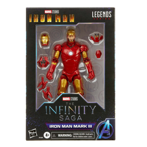 Marvel Marvel Hasbro Legends Serie Figure da 15 cm Iron Man Mark 3 Infinity Saga, Design Premium e 5 Accessori 2