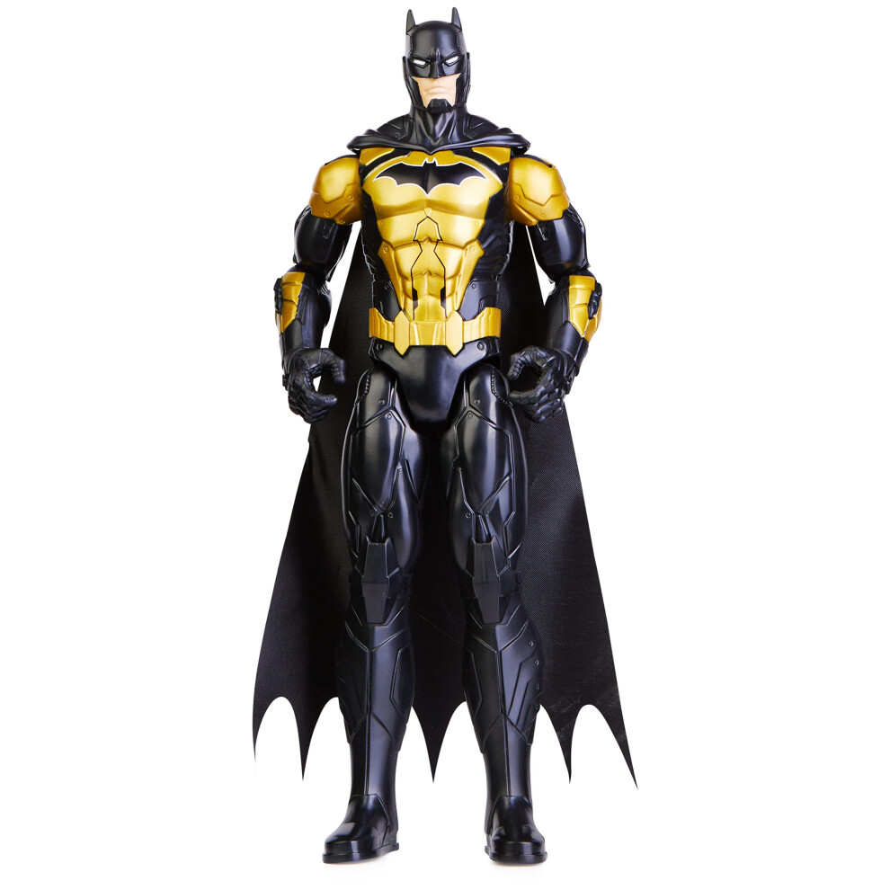 Batman 12-inch Attack Tech Batman Action Figure (Black Suit)  Kids Toy