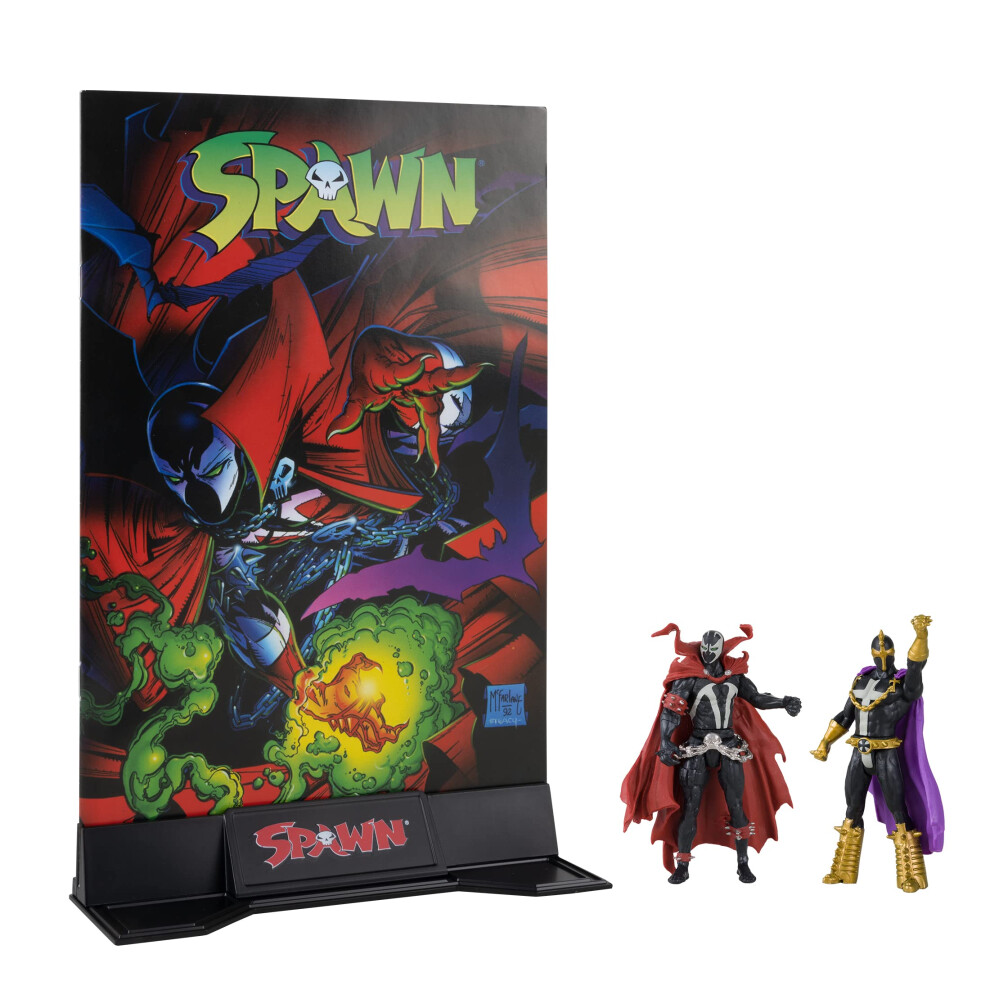 Mcfarlane Toys - Spawn Page Punchers 2Pk Spawn E Anti-Spawn 3In Action Figures Con Fumetto-image