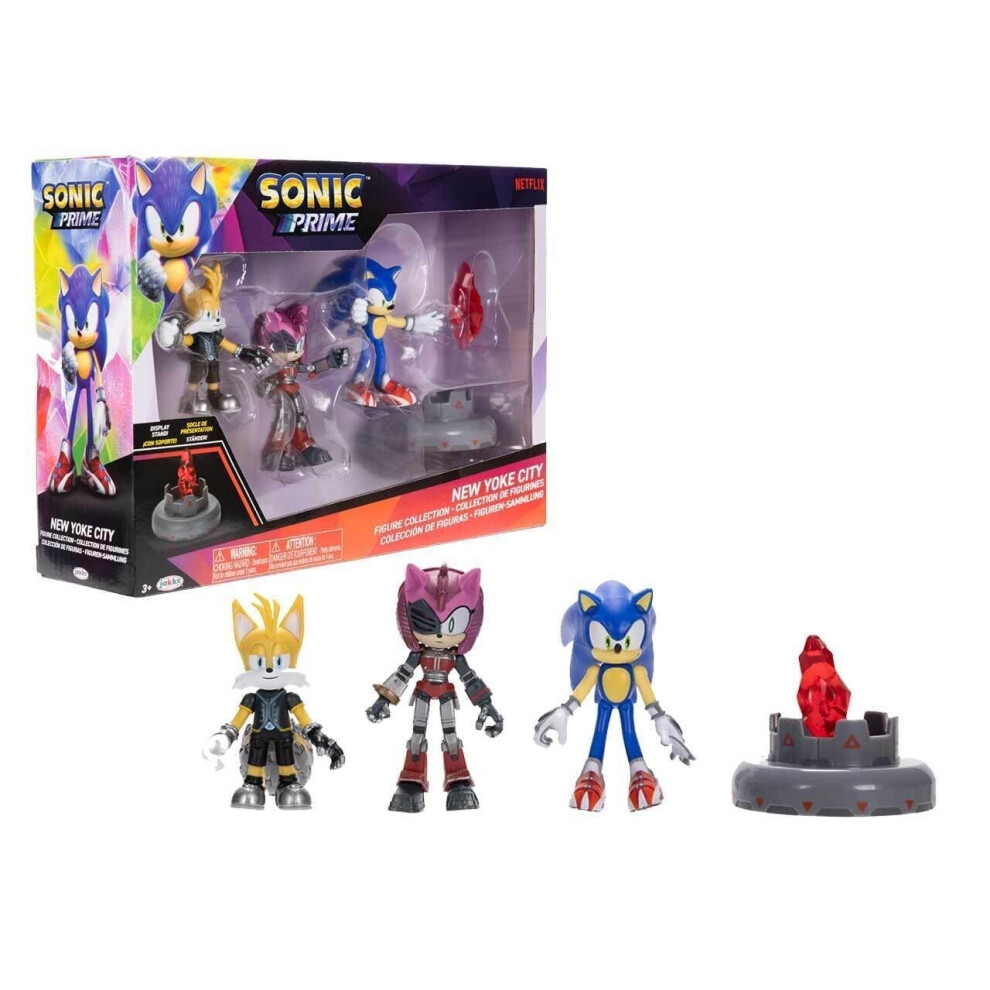 Sonic Prime 2.5"" Figure Multipack with Sonic  Tails Nine & The Prism