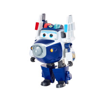Super Wings 5"" Transforming Supercharged Paul Airplane Toys Action Fi