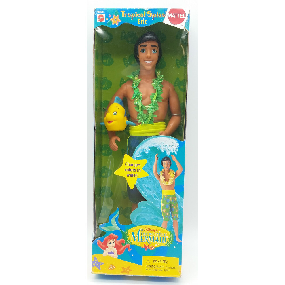 Disney Mattel The Little Mermaid Tropical Splash Eric Changes Color in