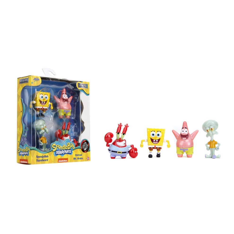 Spongebob Squarepants 2.5"" 4-Pack Die-Cast Figures  Toys for Kids and