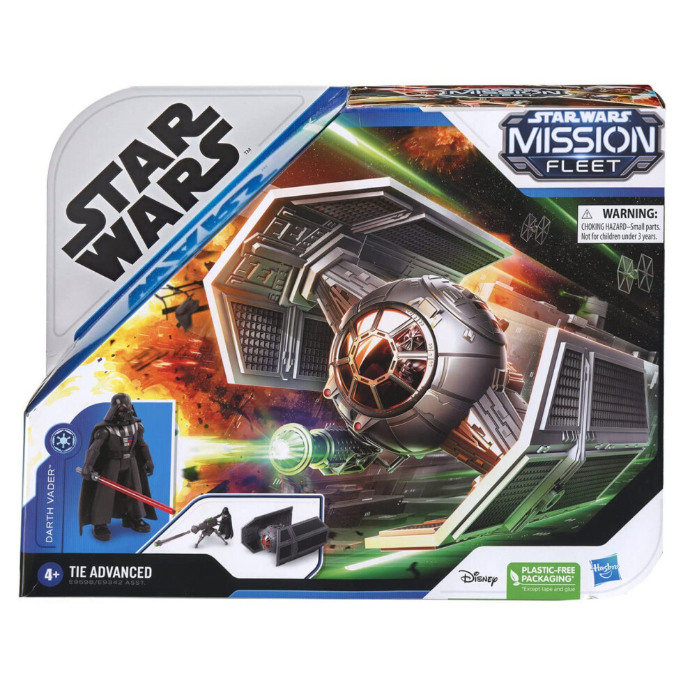 STAR WARS Mission Fleet Darth Vader TIE Advanced Toy Vehicle and Actio