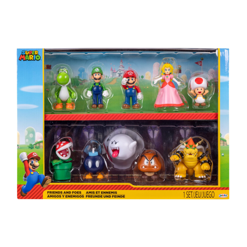 Super Mario Nintendo Figures  Set of 10  Friends and Enemies  6.5 cm