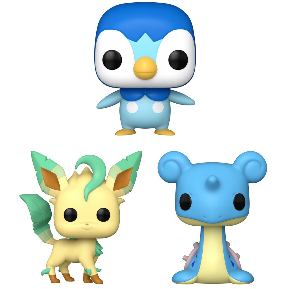 Funko Pop! Games: Pokemon Collectors Set - 3 Figure Set: Piplup  Lapra