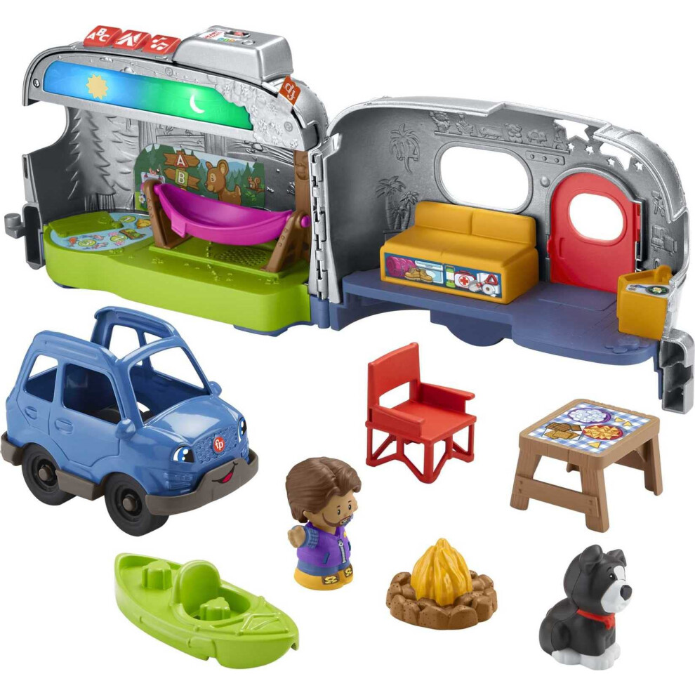 Fisher-Price Little People Toddler Toy Light-Up Learning Camper Playse