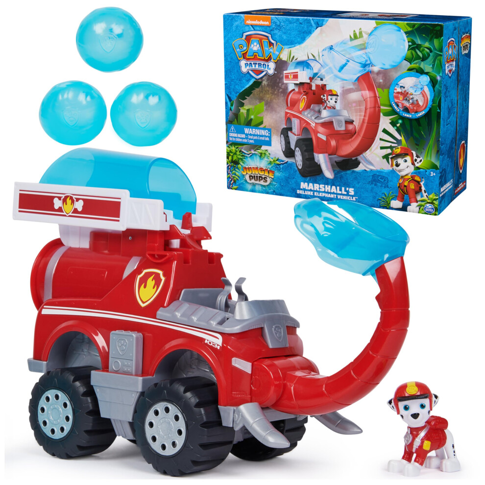 PAW Patrol Jungle Pups  Marshall Elephant Firetruck with Projectile La