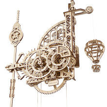 UGEARS Aero Clock 3D Wooden 300+ pcs Puzzles for Adults Idea 3D Puzzle