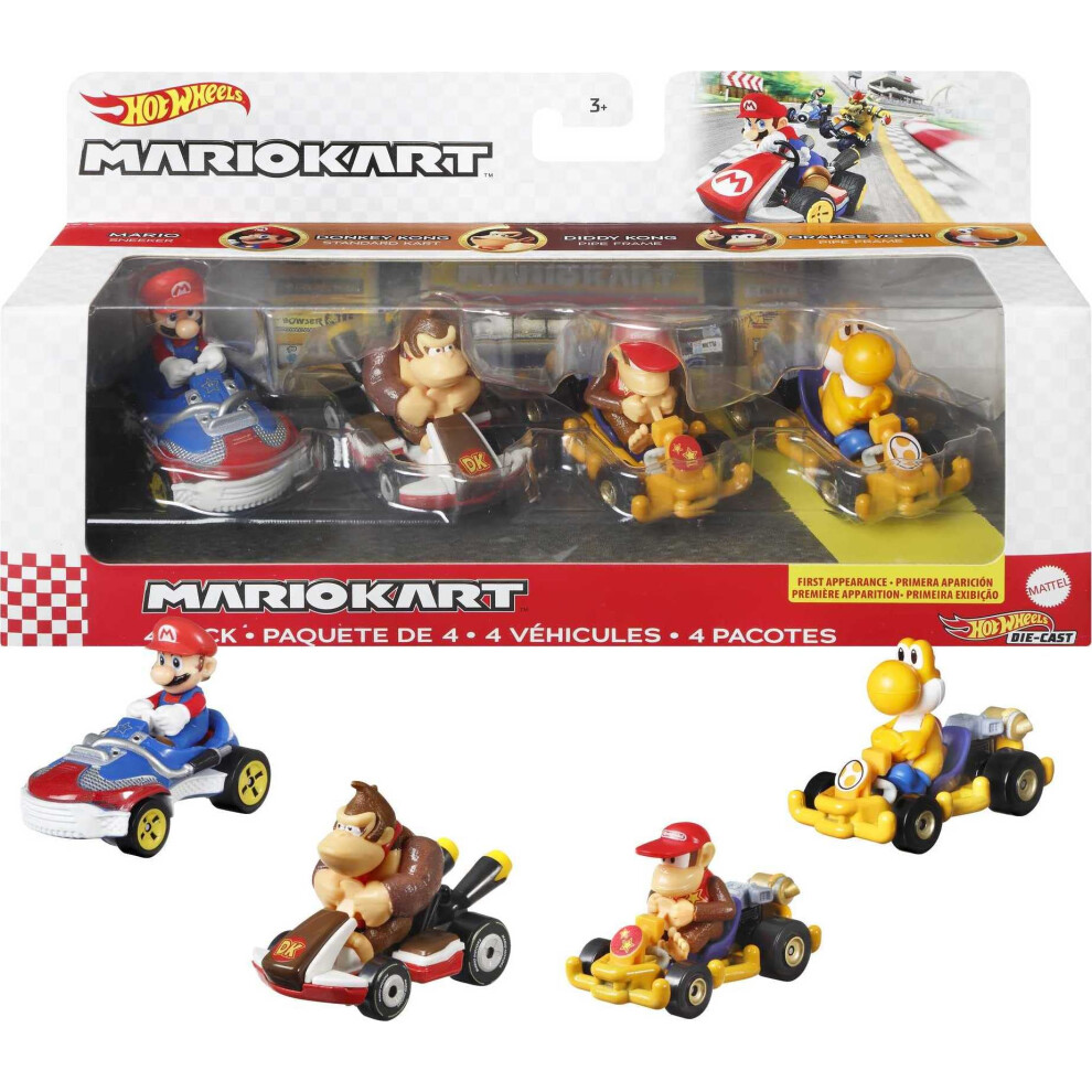 Hot Wheels HW Mario Kart DIE-CAST 4-Pack #1 [.COM]