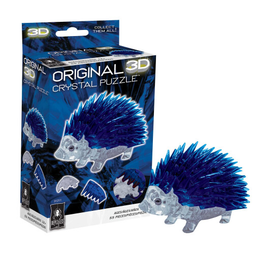 Puzzle 3D Crystal Hedgehog Blue