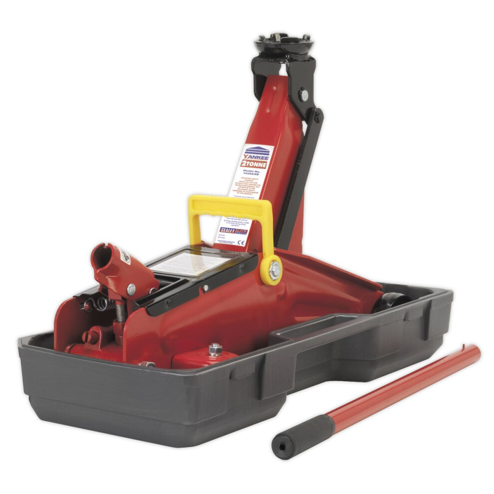 Sealey Short Chassis Trolley Jack with Storage Case 2 Tonne 1050CXD-image-OPC-PFMJXZP-NEW