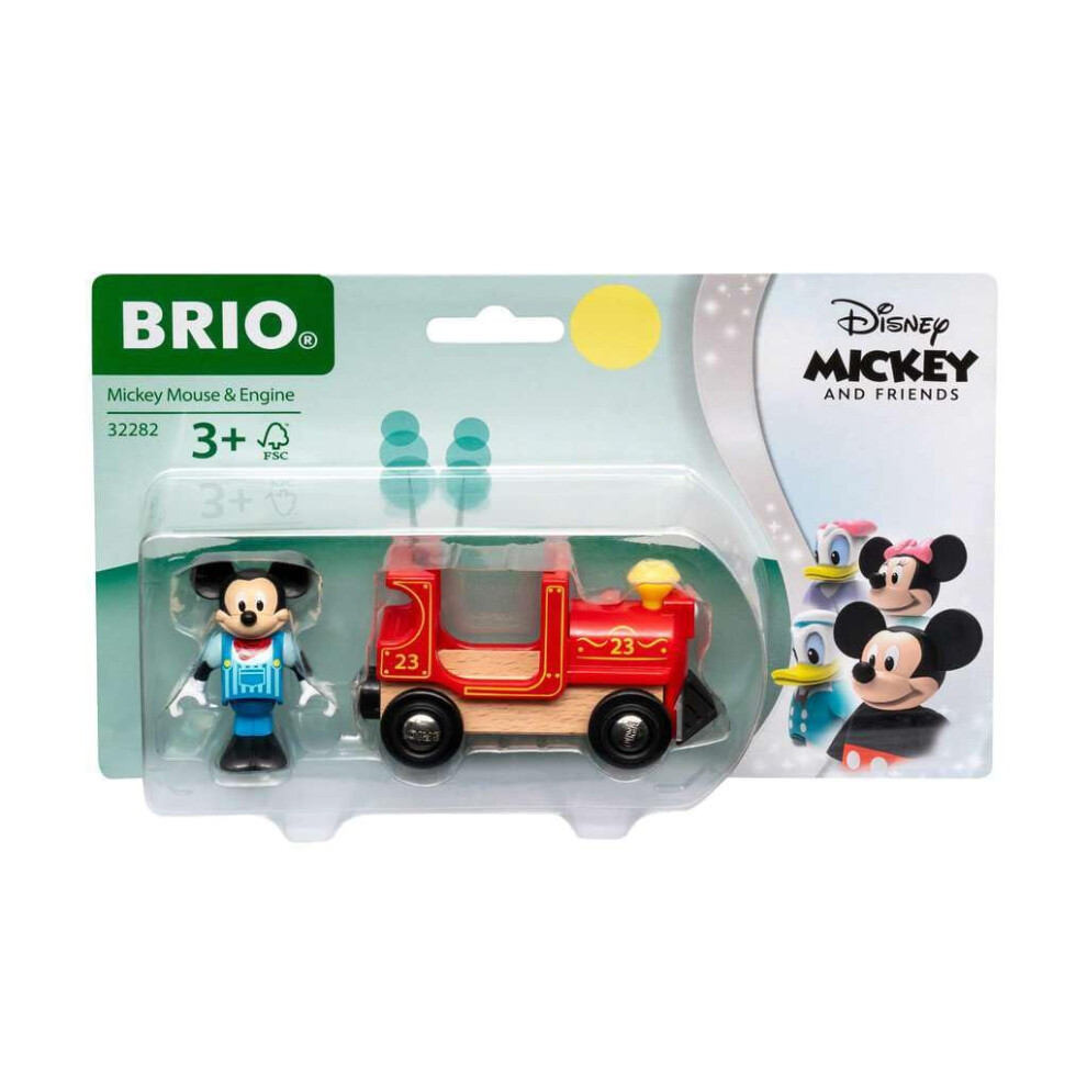 BRIO Disney Mickey Mouse & Engine Train Set - Perfect Toy for Kids Age