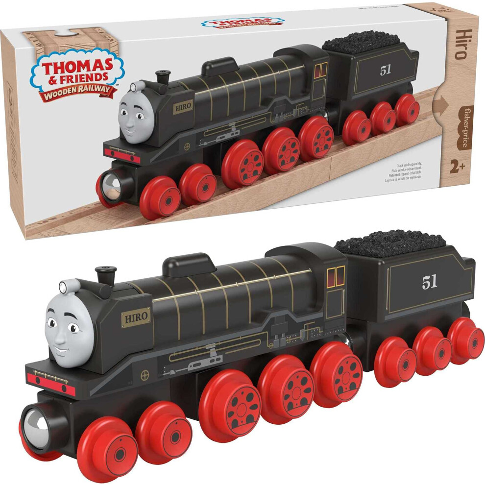 Thomas & Friends Wooden Railway Toy Train Hiro Push-Along Wood Engine