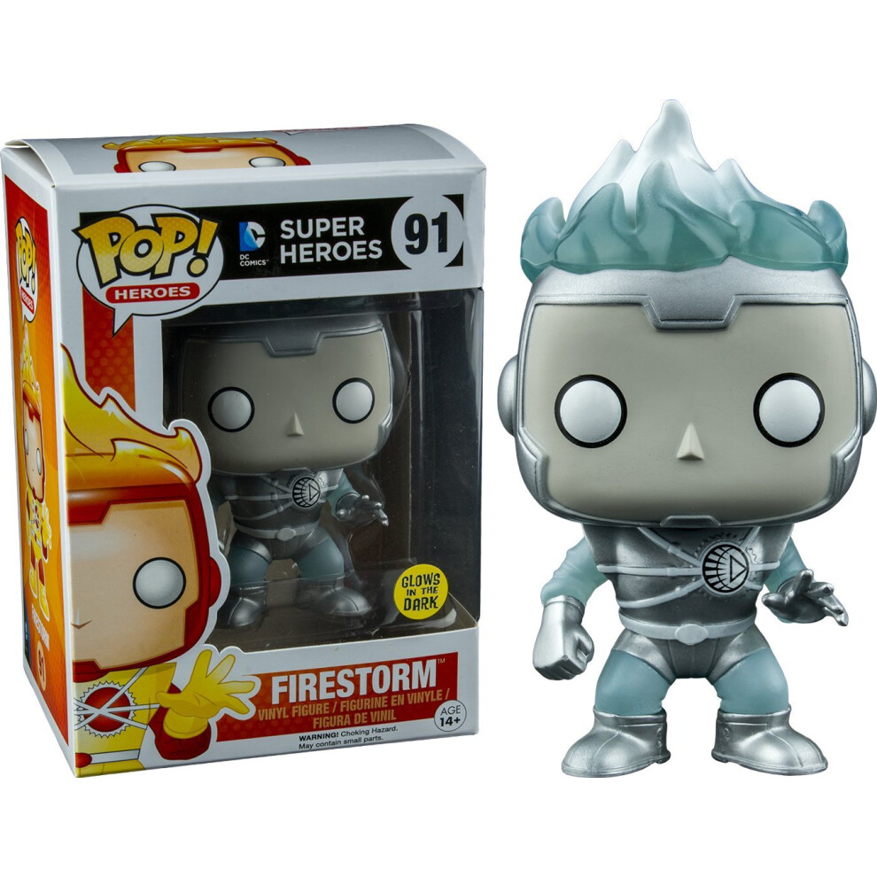 Funko DC Heroes White Lantern Firestorm Glow in the Dark Pop Vinyl Exc