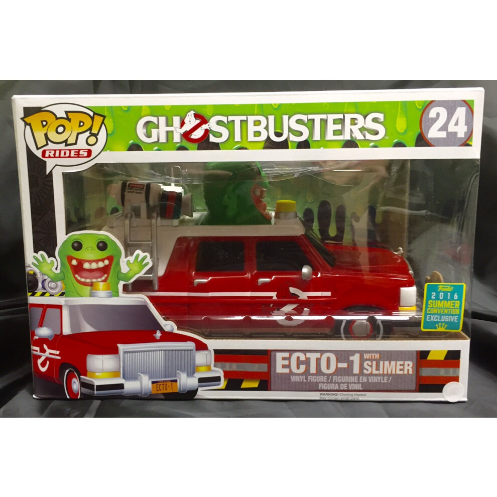 Funko Ghostbusters Funko POP! Movies ECTO-1 with Slimer Exclusive Viny