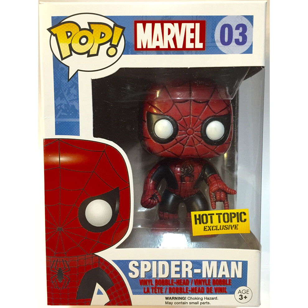 Funko Pop! Marvel Spider-Man #3 Hot Topic Exclusive Red/Black Vinyl Fi