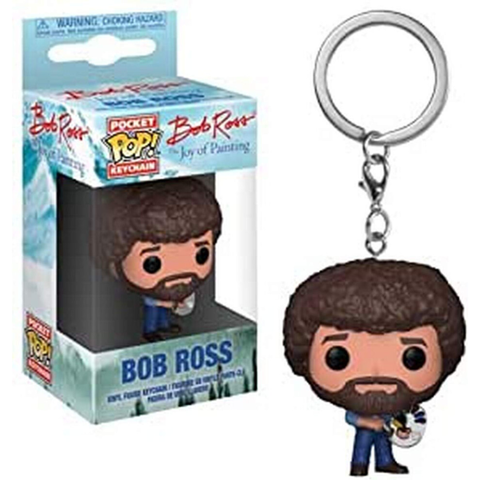 Funko POP! Keychain: TV Bob Ross Collectible Figure  Multicolor