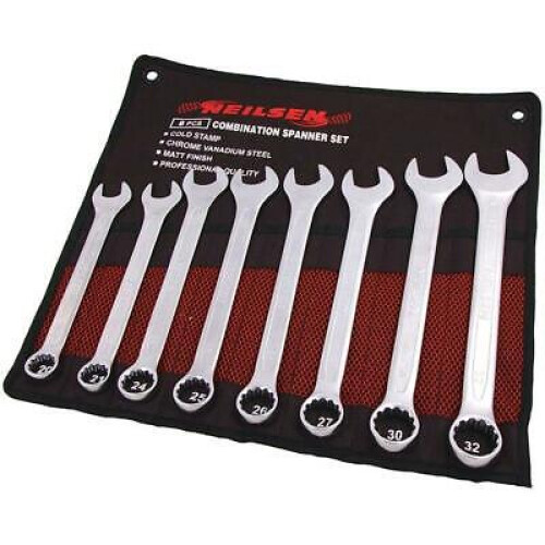 8PC SPANNER SET LARGE COMBINATION METRIC 20mm - 32mm Ring Open Ended Tool CT0324 1