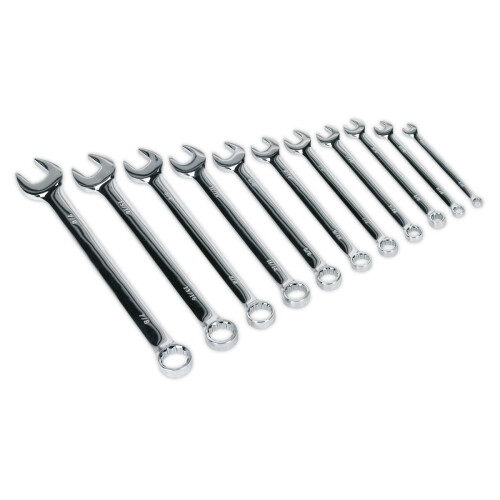 Sealey Sealey Premier Imperial Combination Spanner Set 11pc AK630AF 1