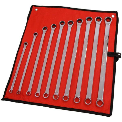 Neilsen 10pc Spanner Set Ratchet Ring Aviation Double Ended Extra Long 8mm -19mm CT4465 2