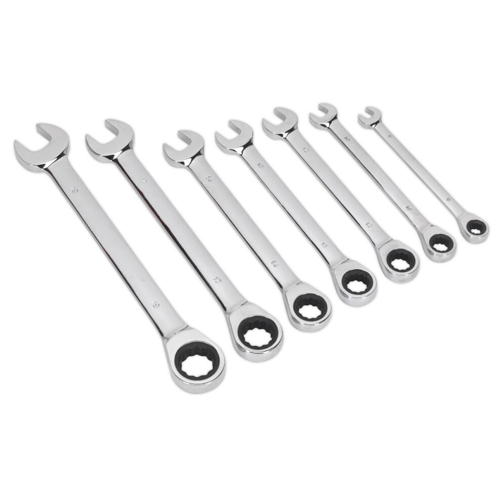 Sealey Siegen Combination Ratchet Spanner Set 7Pc S01142