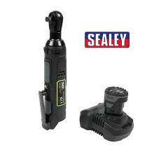 Sealey Cordless Ratchet 3/8" Drive Wrench 10.8V 2Ah Battery + Charger CP108VCRW