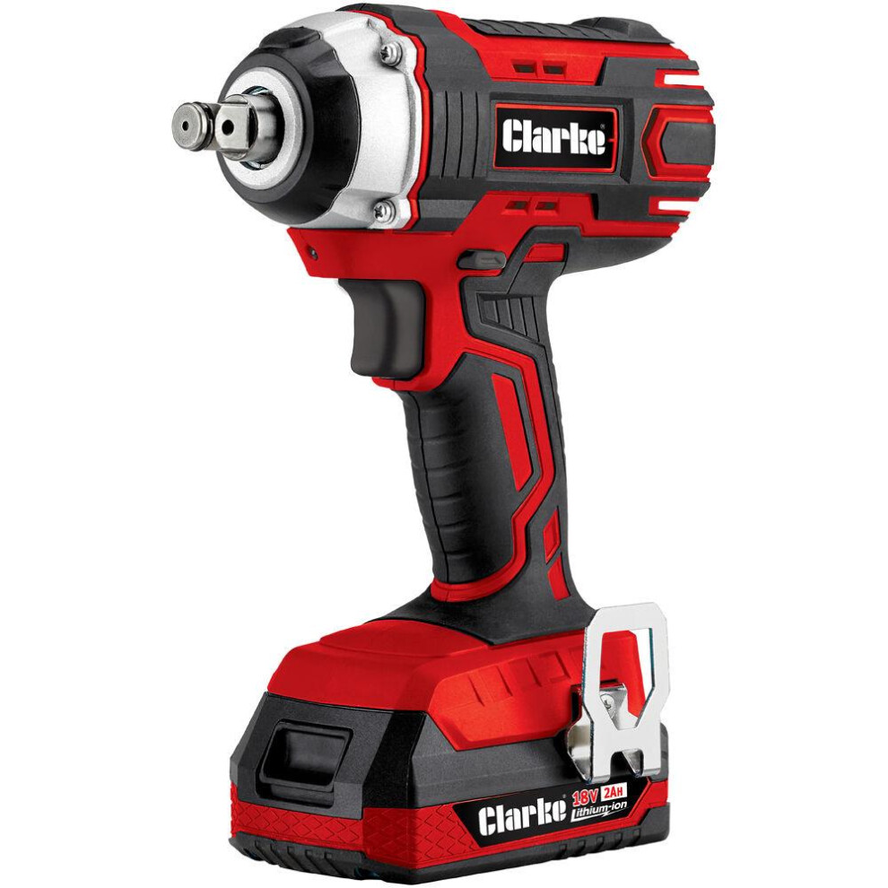 Clarke Impact Wrench 18V 1/2" Li-Ion Lithium Cordless Ratchet 2 Batteries Cciw16 5016086252665