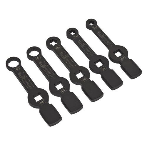 Sealey Sealey Brake Caliper Slogging Wrench Set 5pc CV212 2