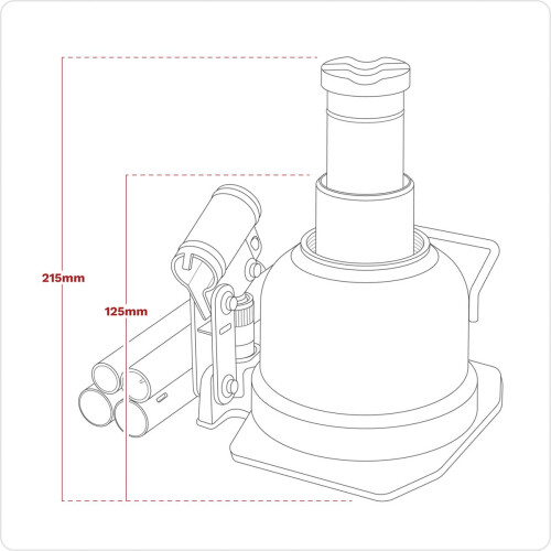 Sealey Sealey Low Profile Telescopic Bottle Jack 10 Tonne BJ10LE 1