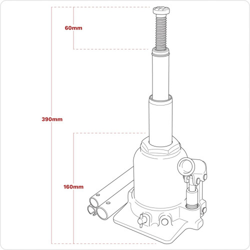Sealey Sealey Telescopic Bottle Jack 4 Tonne SJT4 1