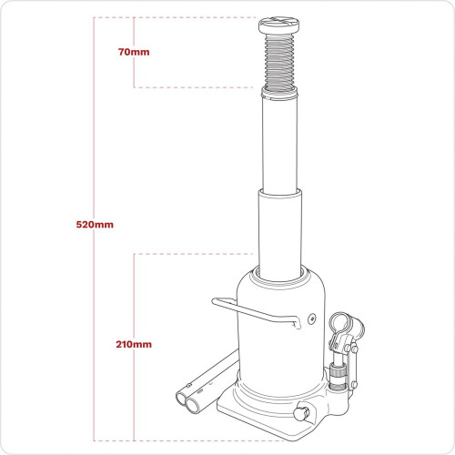 Sealey Sealey Viking Telescopic Bottle Jack 10 Tonne PTBJ10S 1