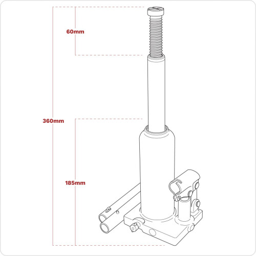 Sealey Sealey Viking Bottle Jack 3 Tonne PBJ3S 2