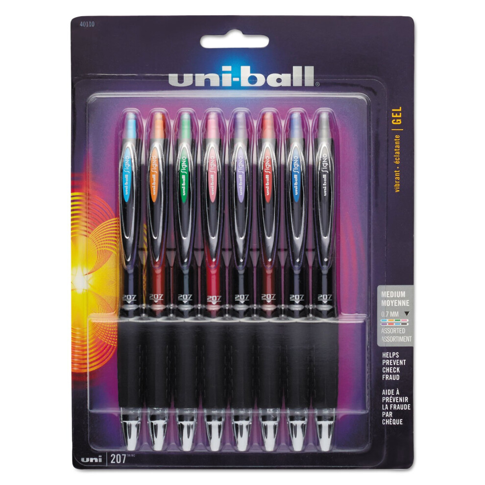 uni-ball 40110 Signo Gel 207 Roller Ball Retractable Gel Pen Assorted