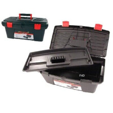19" PLASTIC TOOL BOX CHEST BAG STORAGE BAG CASE & TRAY HEAVY DUTY CT4381