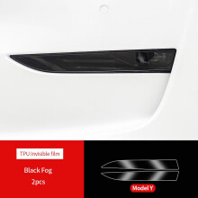 (Y Black Fog) For Tesla Model 3 Y S X Tpu Blackened Headlight Taillight Foglight Protective Film Headlight Tail Lamp Color Changing Films