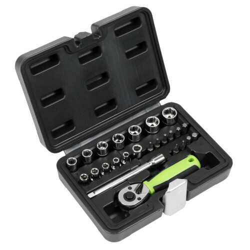 Sealey Sealey Siegen Socket Set 1/4"Sq Drive 25pc S01233
