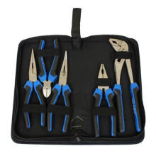 US PRO Plier Set 5pc Combination Long Bent Nose Side Cutters Waterpump 1821