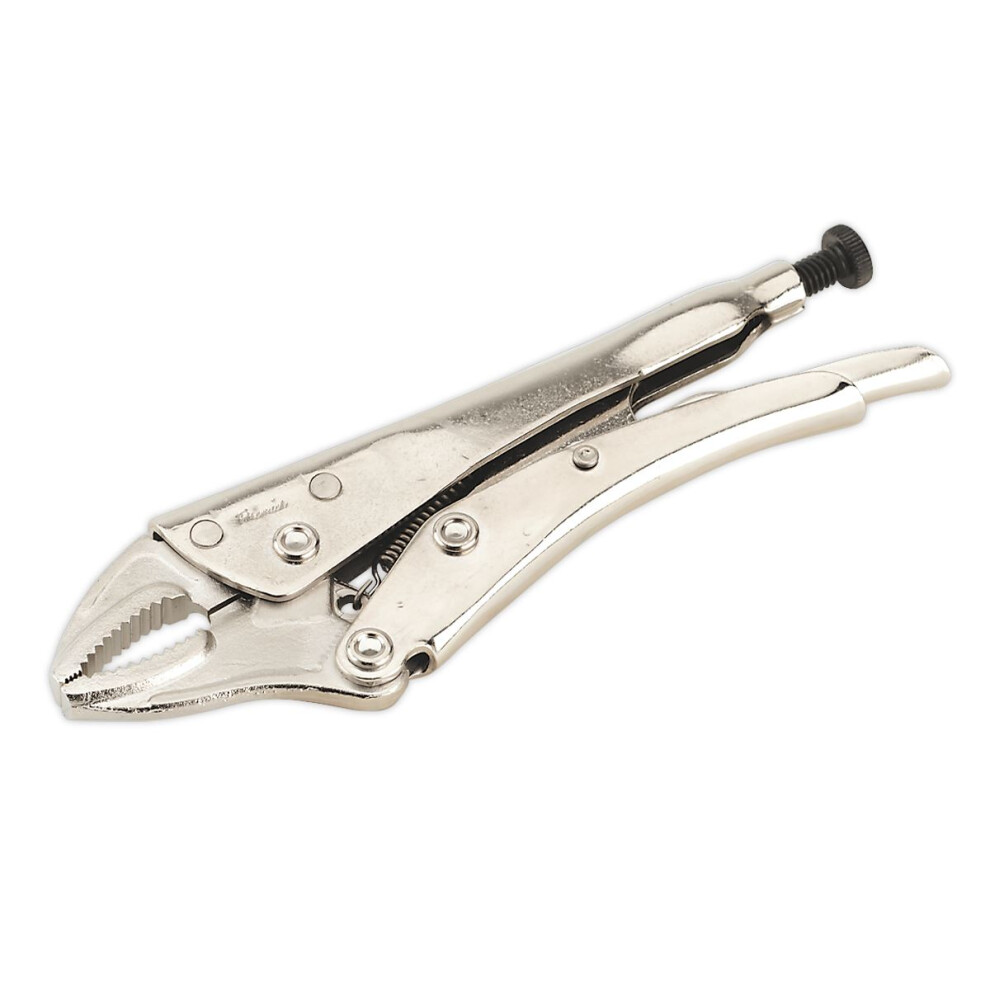 Sealey Premier Locking Pliers Curved Jaws 185mm 0-38mm Capacity AK6820