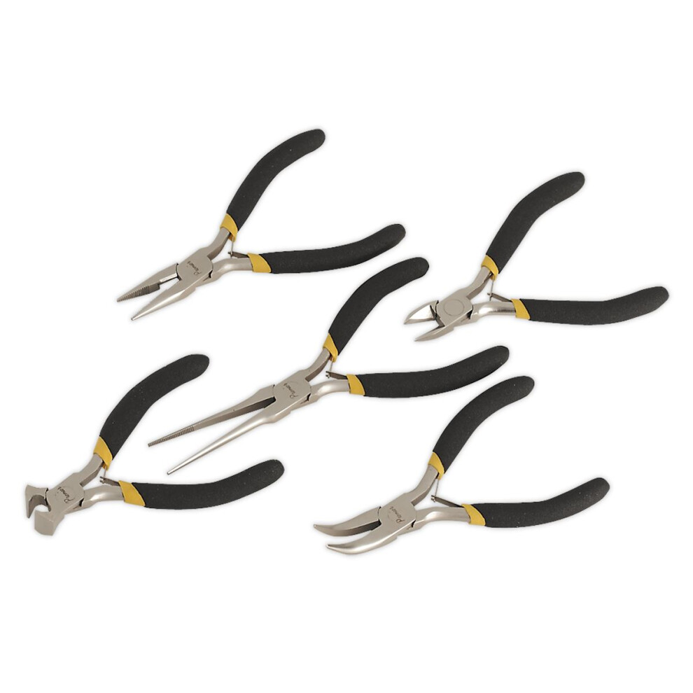Sealey Premier Mini Pliers Set Ni-Fe Finish 5pc AK937