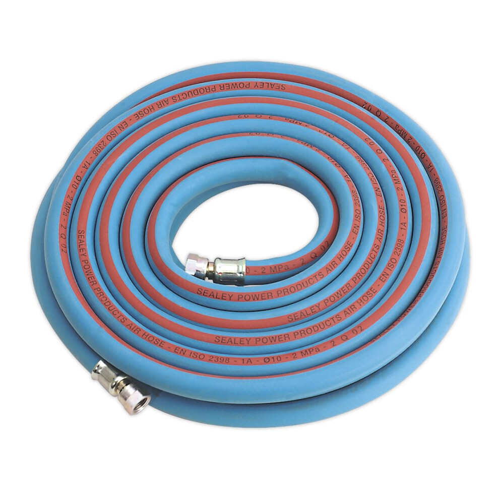 Sealey Extra-Heavy-Duty Air Hose with 1/4"BSP Unions 10m x 10mm AH10R/38