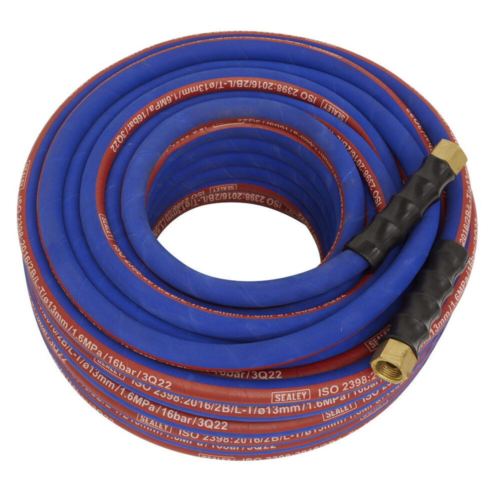 Sealey Extra-Heavy-Duty Air Hose with 1/2"BSP Unions 30m x 13mm AH30R/12-image-OPC-PFMKC86-NEW
