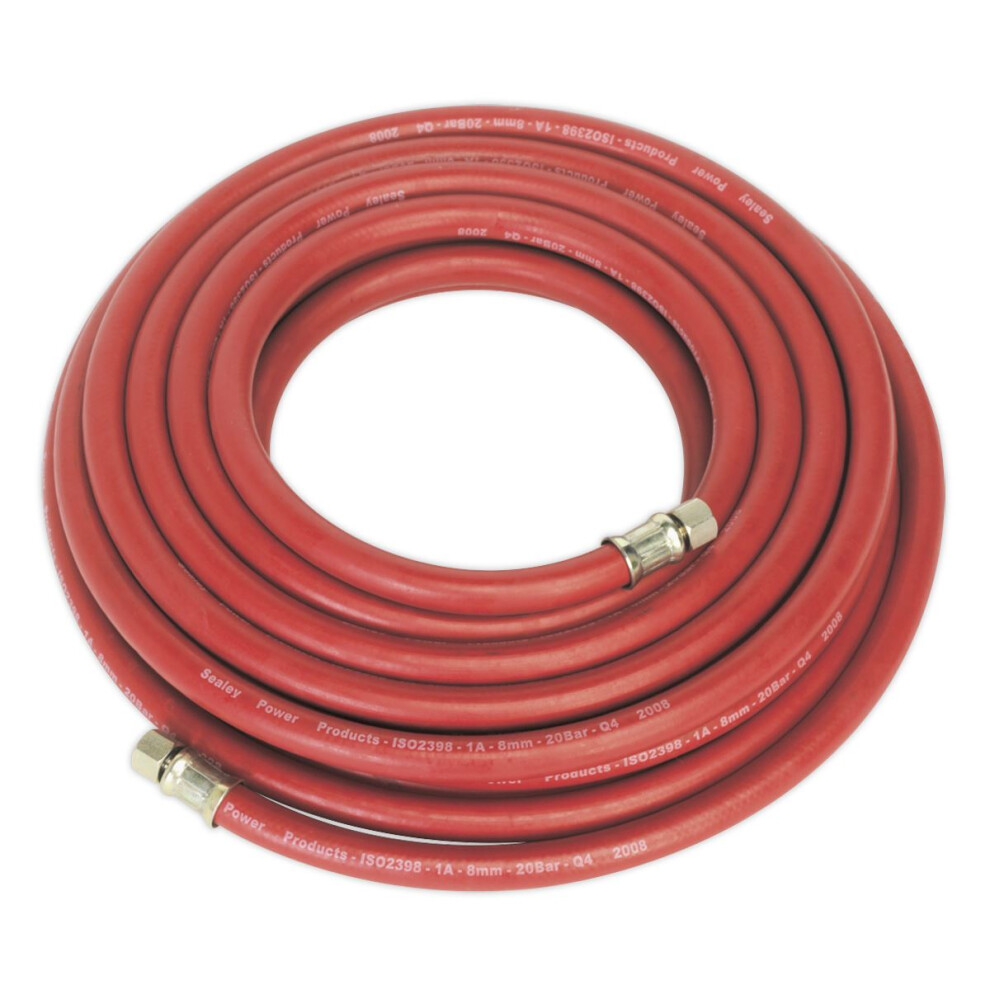 Sealey Air Hose With 1/4"Bsp Unions 10M X 8Mm Ahc10 5054630316395