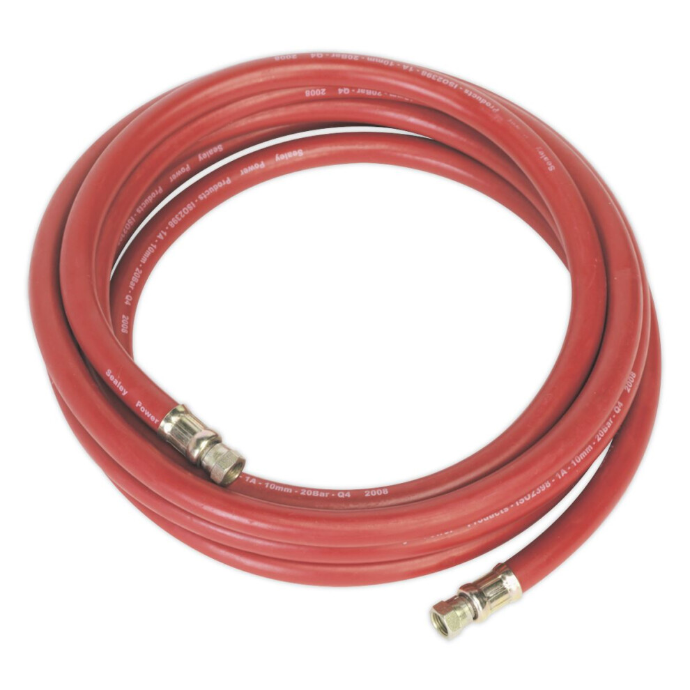 Sealey Air Hose With 1/4"Bsp Unions 5M X 10Mm Ahc538